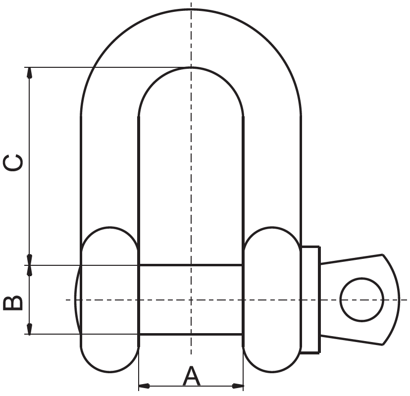 美式模锻D形卸扣(图1)
